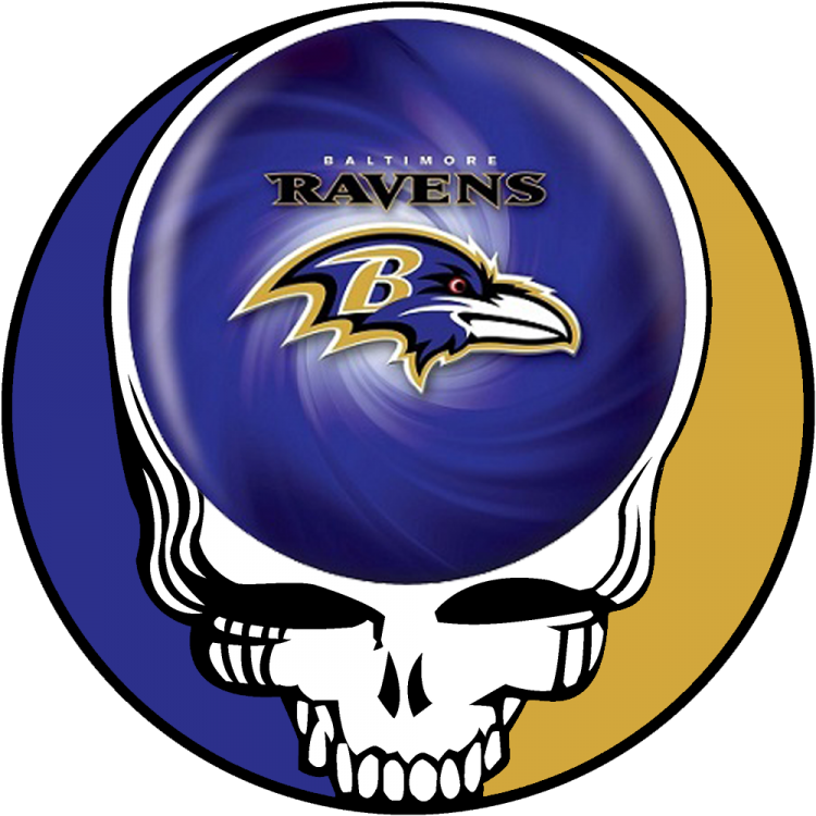 Baltimore Ravens skull logo iron on transfers
